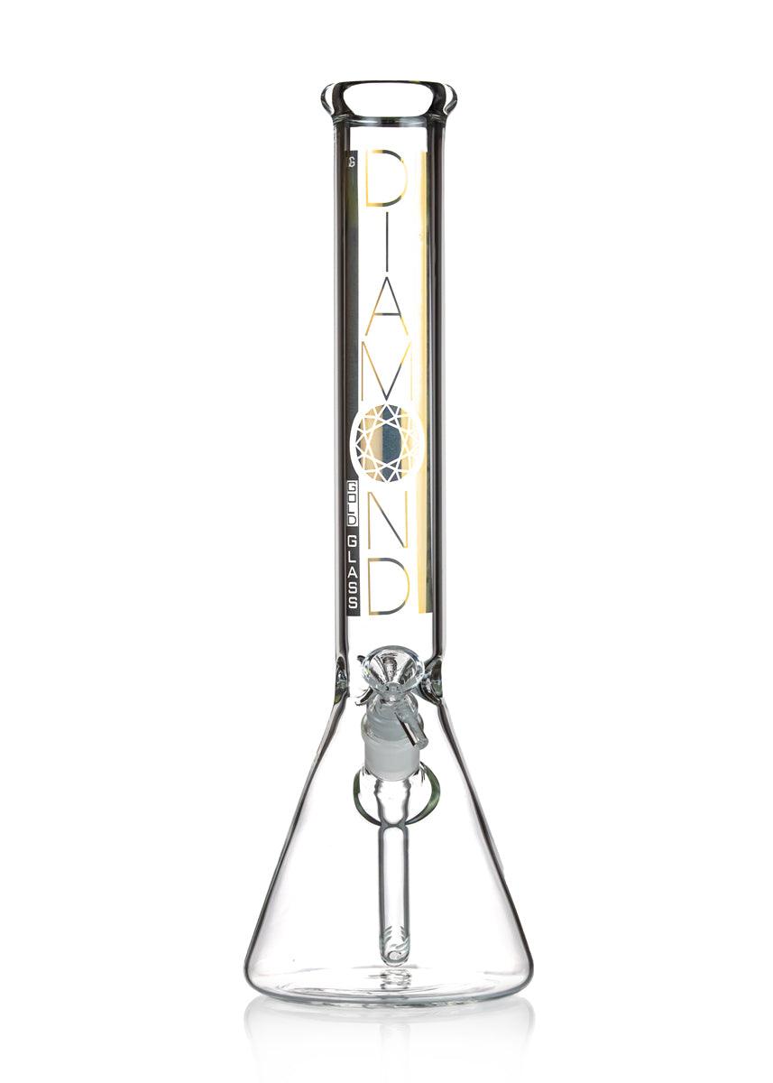 Gold Label Diamond Glass Beaker Bong - 16 Inch