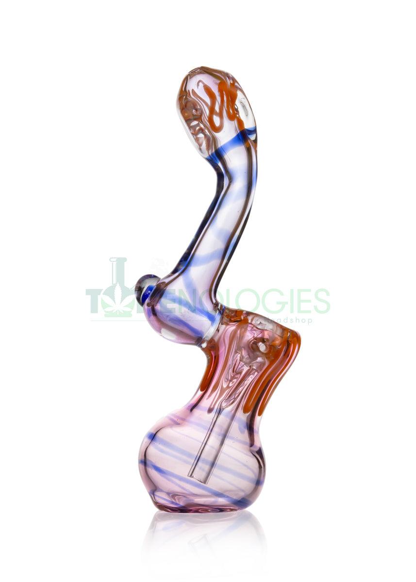 7" Gold-Fumed Bubbler Pipe - Tokenologies