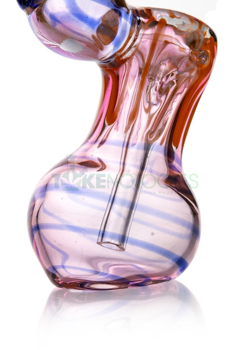 7" Gold-Fumed Bubbler Pipe - Tokenologies