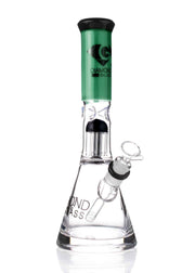 diamond glass beaker bong in milk green