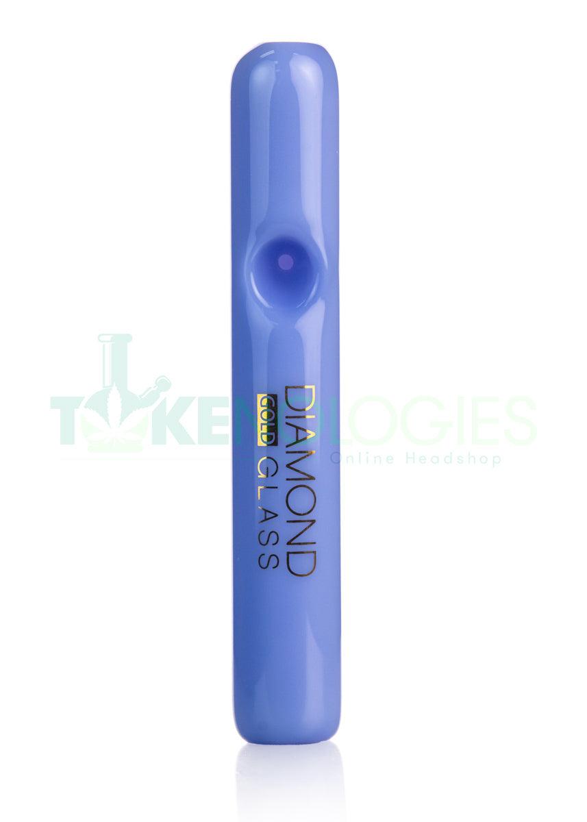 flute steamroller pipe in milk blue by diamond glass