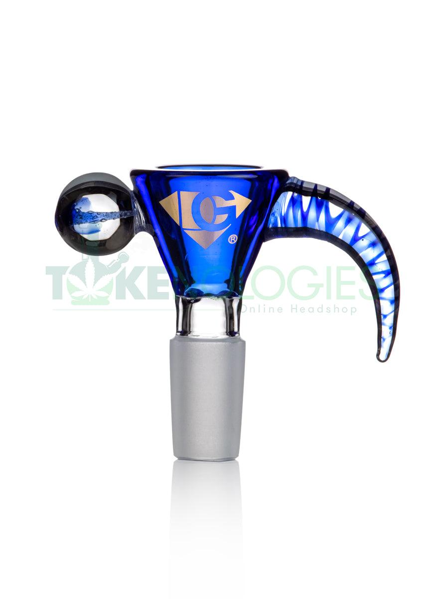 Horned Bowl Piece 14mm Slide with built in screen by Diamond Glass