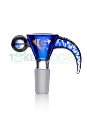 Horned Bowl Piece 14mm Slide with built in screen by Diamond Glass