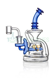 Diamond Juno Recycler Inline Dab Rig in Blue Violet