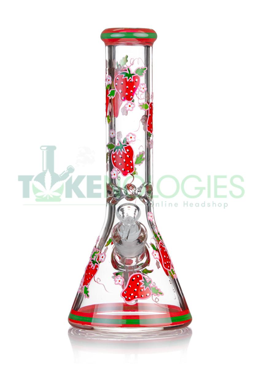 Strawberry Beaker Bong 9MM Extra-Heavy - Tokenologies