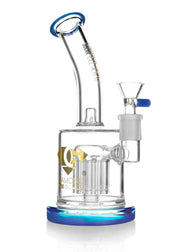 diamond glass 10 arm tree perc dab rig in blue