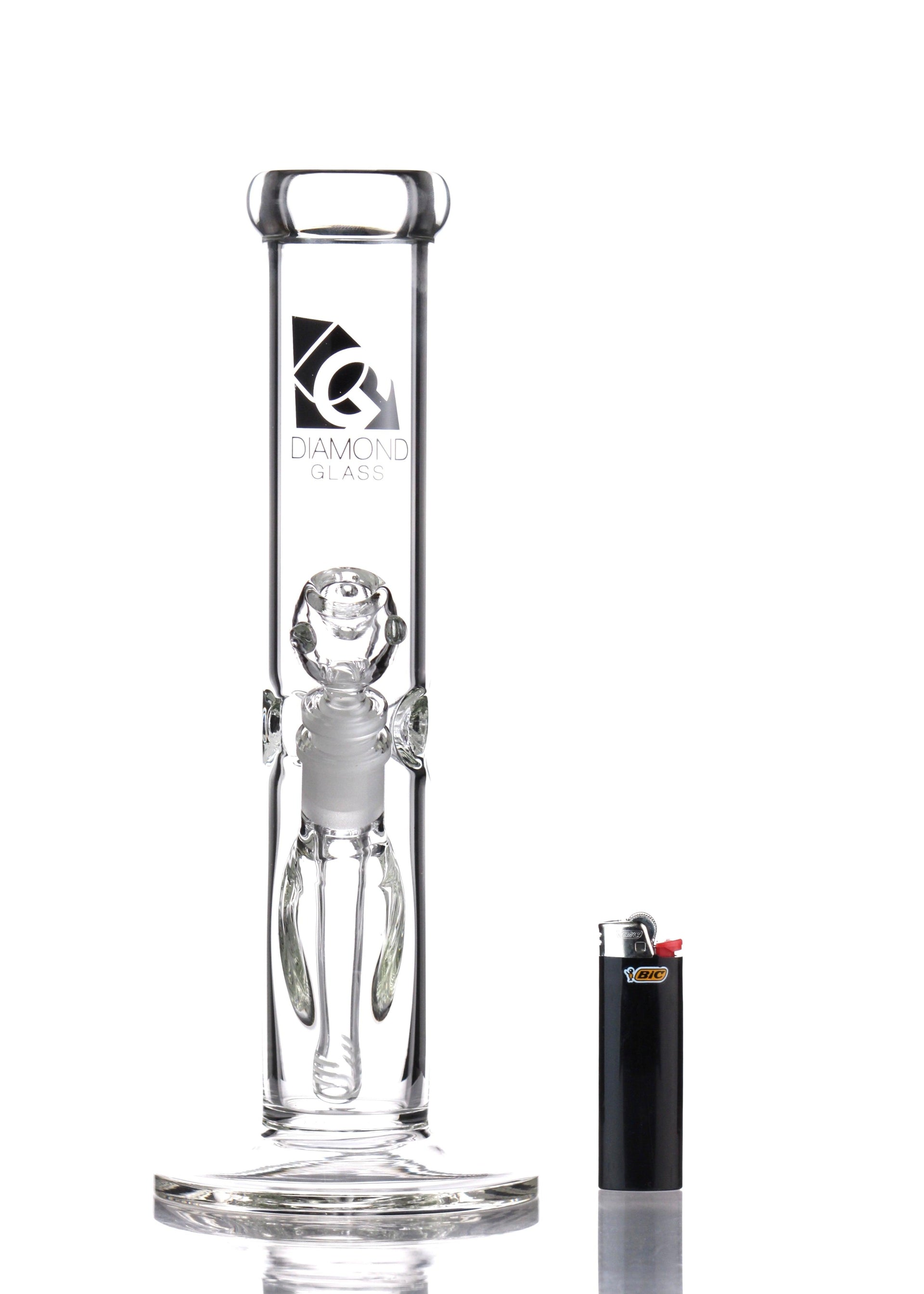 diamond glass plain bong