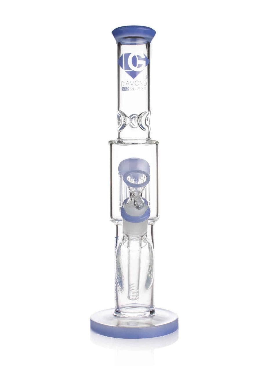 straight tube water pipe with tree perc