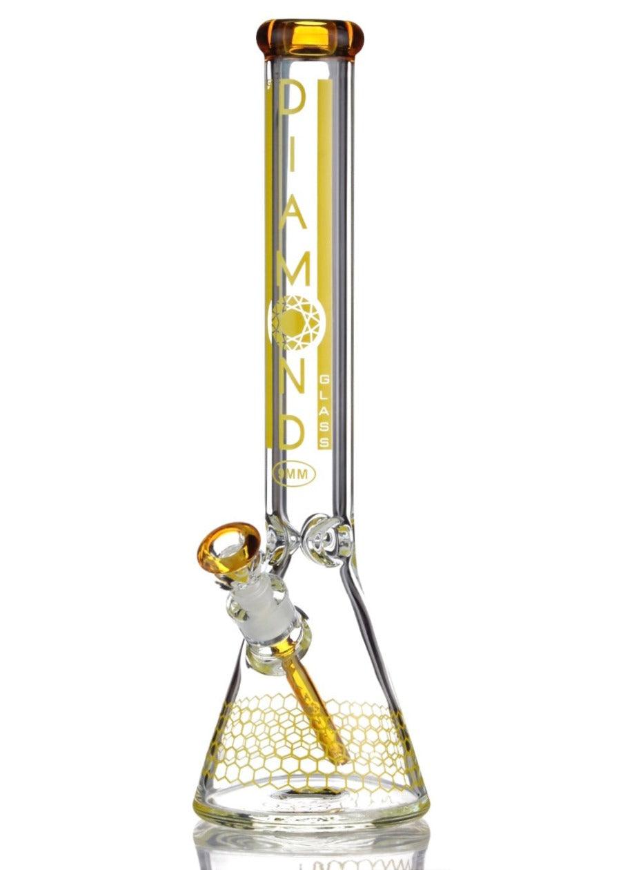 Diamond glass 9mm beaker bong