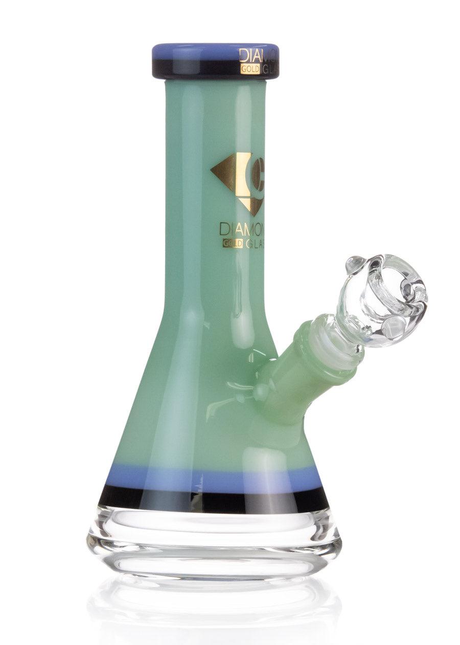 diamond beast beaker bong in milk green