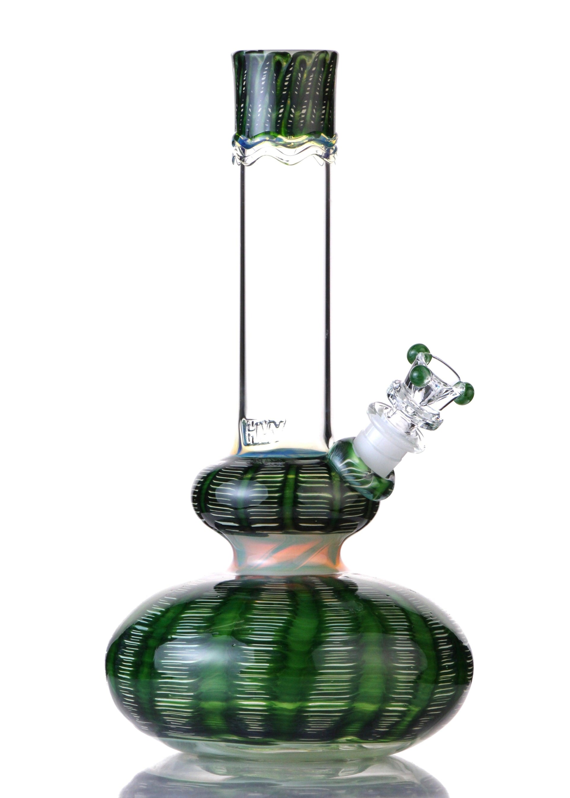 hvy glass raked beaker bong