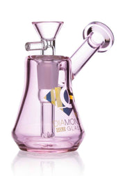 pink diamond glass bubbler