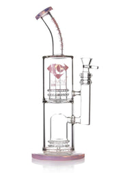 pink percolator bong by diamond glass