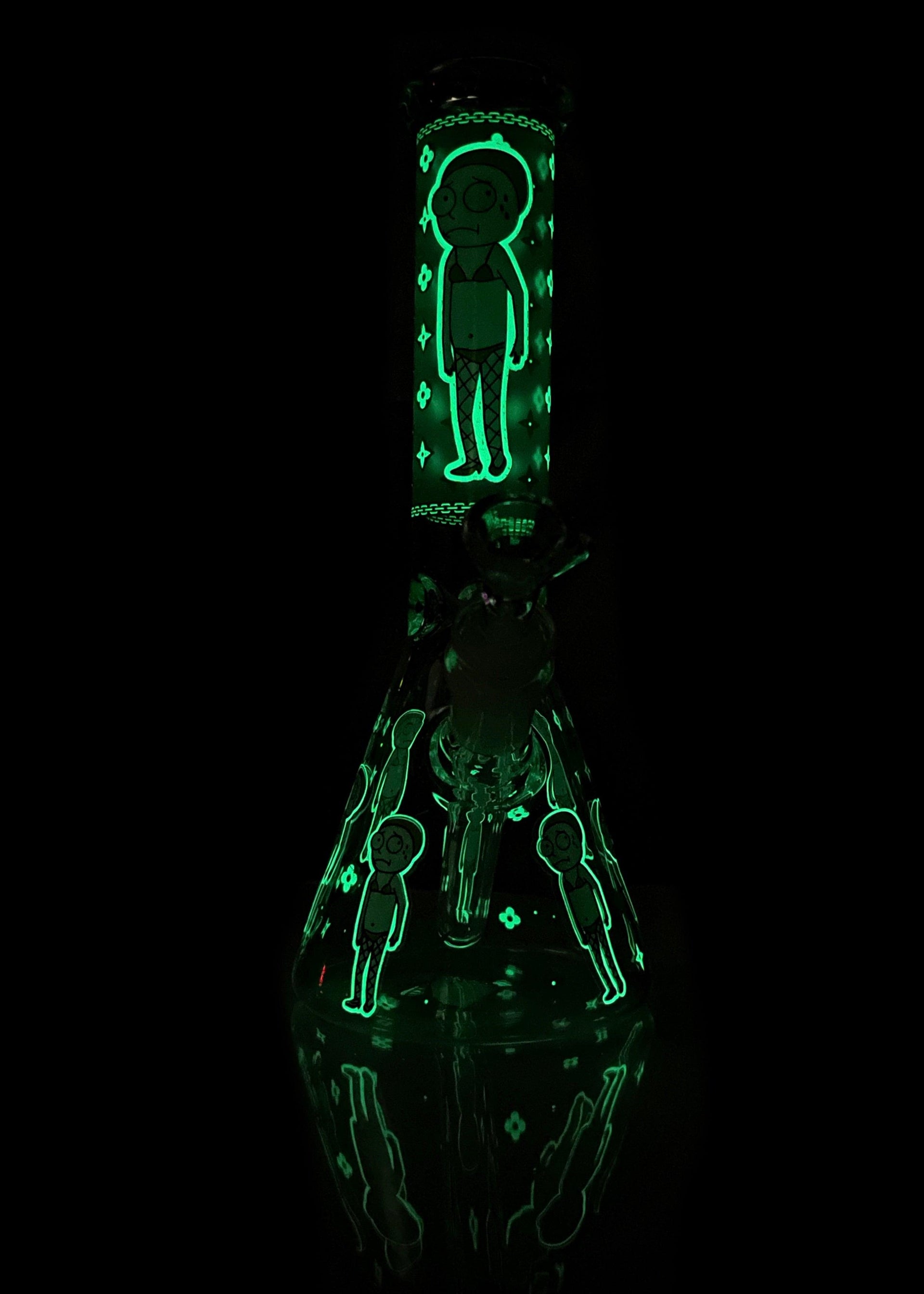 Rick & Morty 10" Glow-In-The-Dark Beaker Bong - Tokenologies