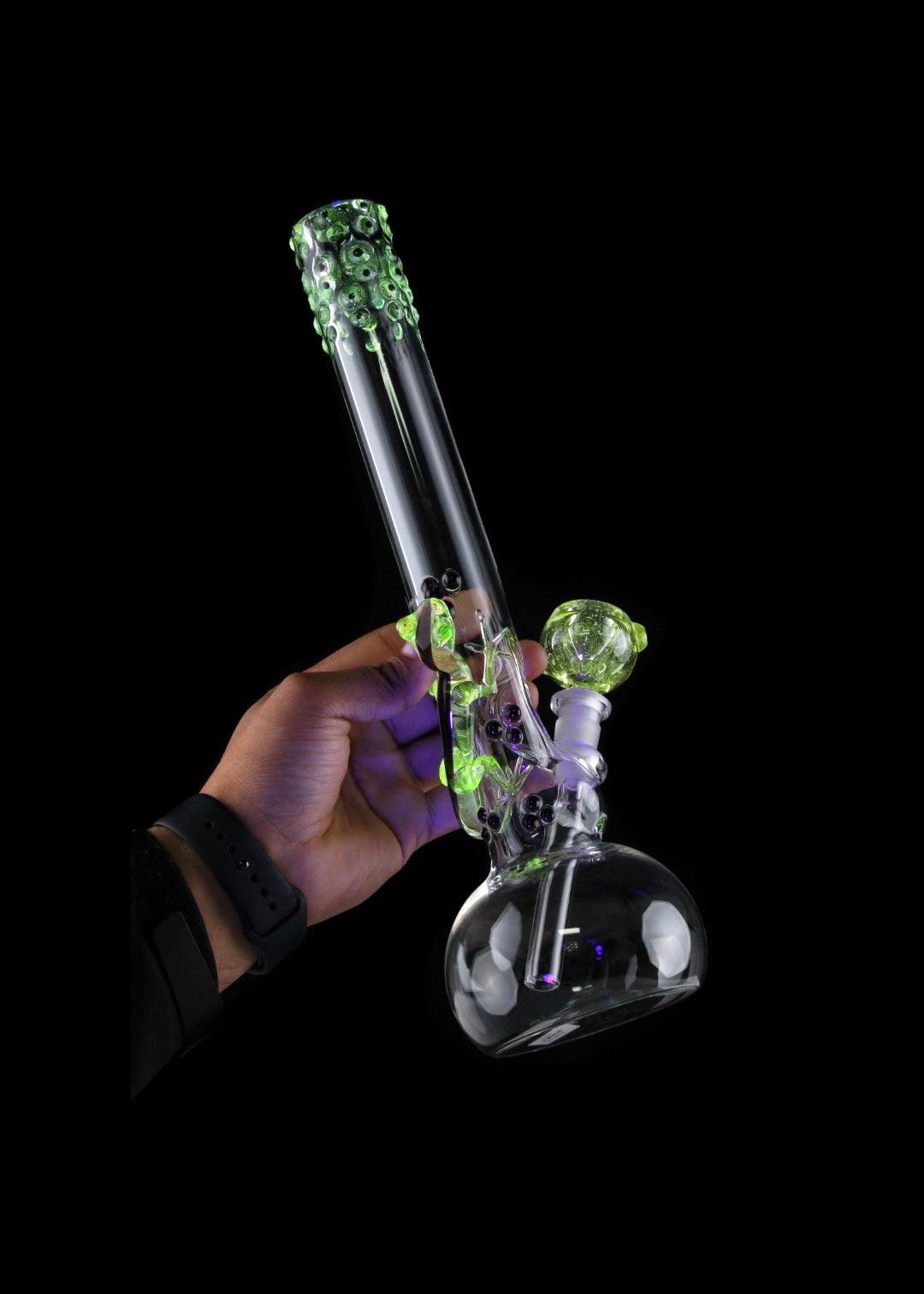 trident glass uv reactive glass bong for sale