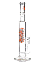 ZOB Glass 18" Inch Gridded Inline Straight Tube Bong - Tokenologies