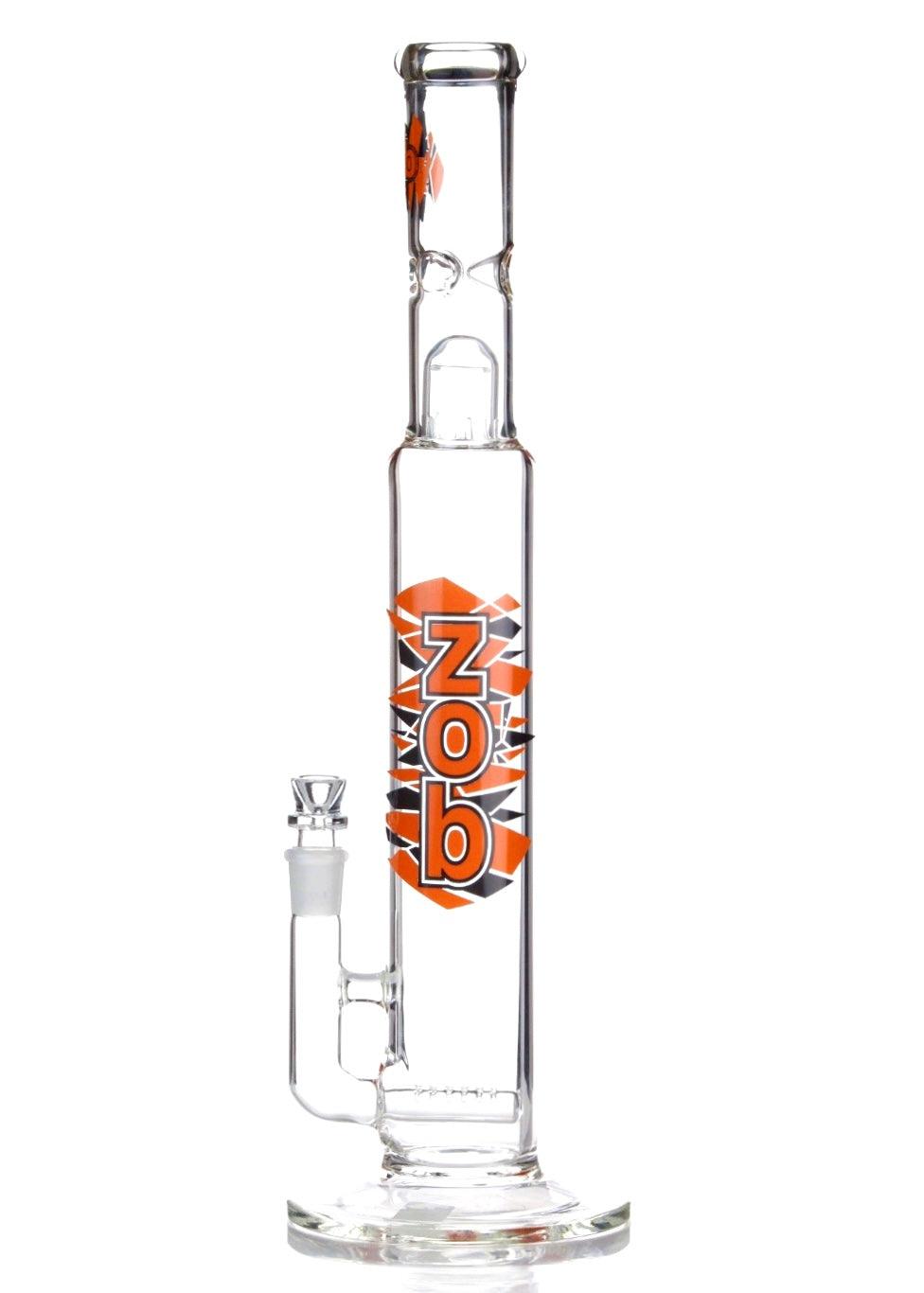 ZOB Glass 18" Inch Gridded Inline Straight Tube Bong - Tokenologies