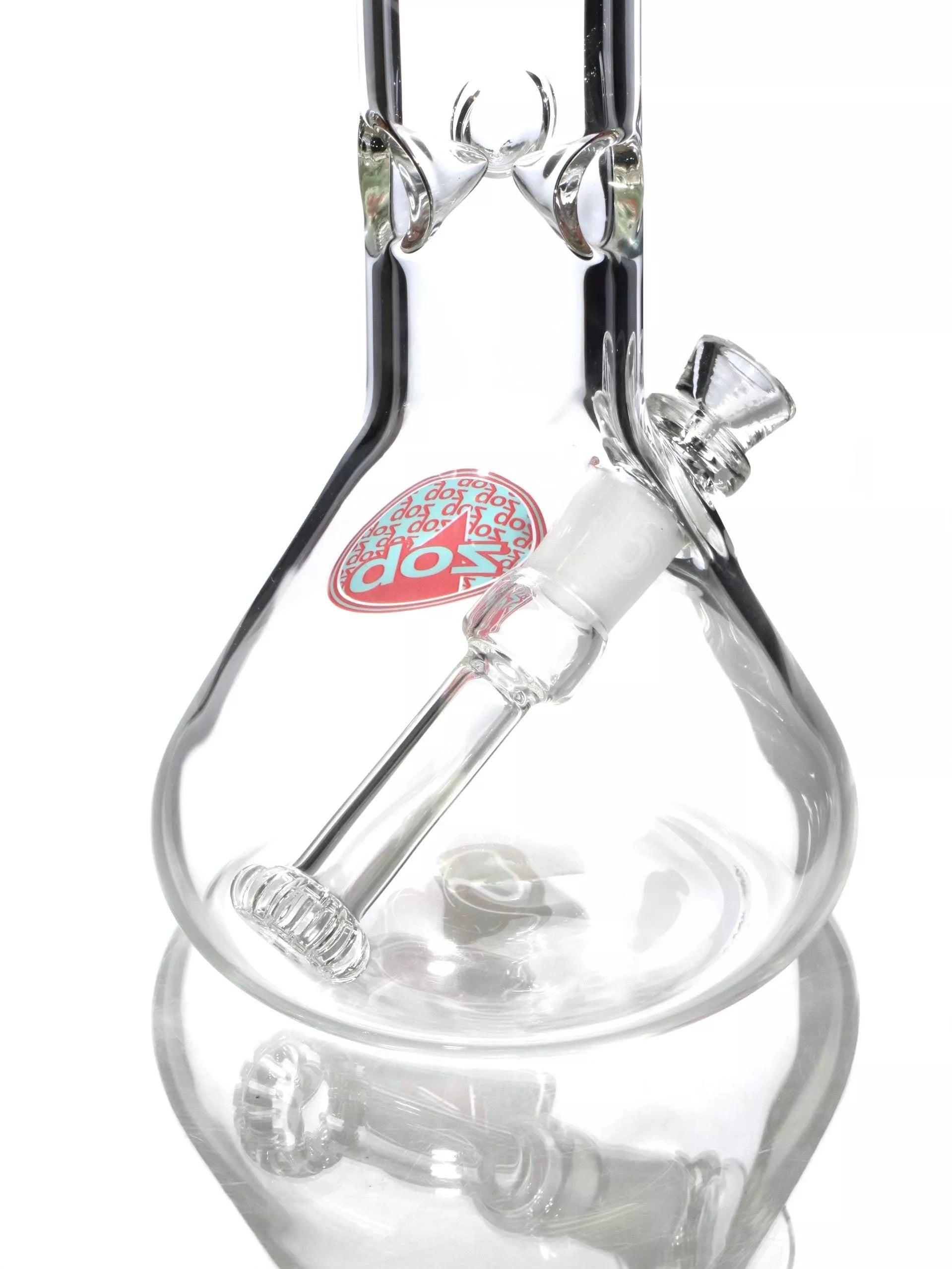 ZOB Glass Beaker Bong 18" Fixed Flat Disc Perc - Tokenologies